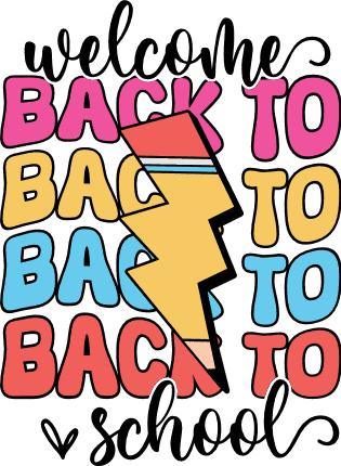 Welcome Back to School, echo text Free SVG File for Members – tshirt design