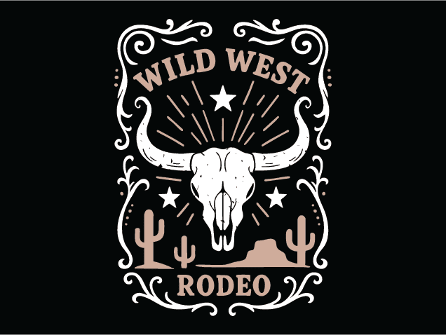 Wild West Rodeo Free SVG File for Members - Western Tshirt Design