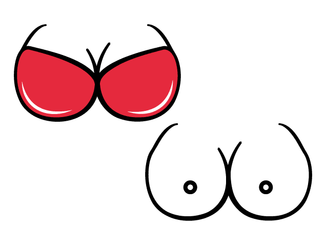 Bikini Top and Boobs Outline Free SVG File for Members – clipart image