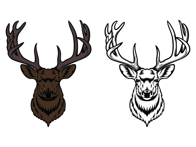 Reindeer head Free SVG File for Members - wild animal deer, hunting clipart image