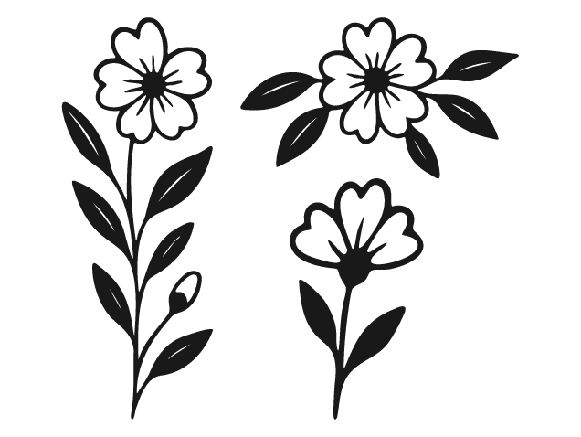 Flowers Free SVG File Bundle for Members – Decorative Floral clipart image