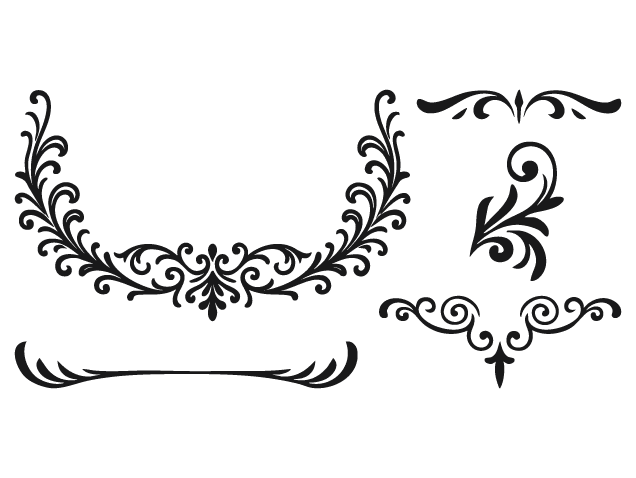Swirly Ornamental Border Frame Free SVG File Bundle for Members – Decorative wall sticker