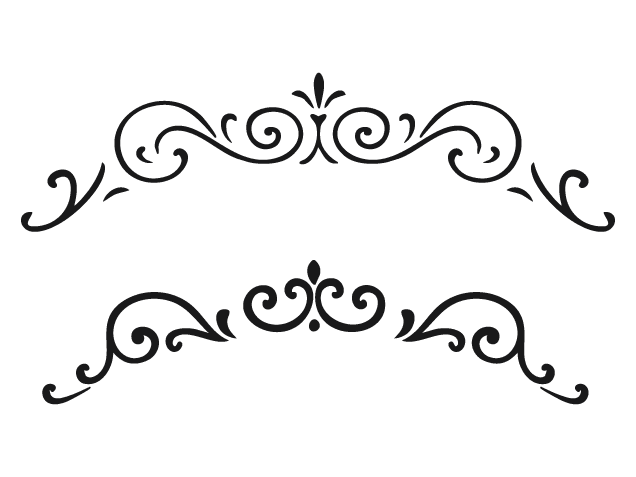 Ornamental Swirl Border Free SVG File – Decorative Flourish Dividers, clipart image