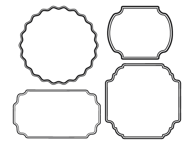 Decorative Classic Label, Vintage Border Frames - Free SVG File bundle for Members