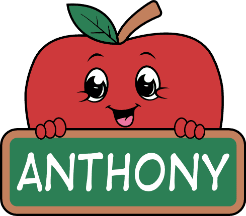 Cute Apple character holding a name card Free SVG File for Members – personalized design