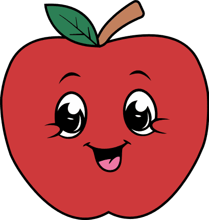 Apple Mascot Free SVG File for Members – Smiling fruit emoji clipart image