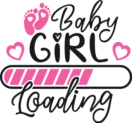 Baby Girl Loading Free SVG File for Members – Funny Baby announcement sayings
