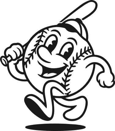 Smiling Baseball Mascot holding bat Free SVG File – Cartoon softball sticker