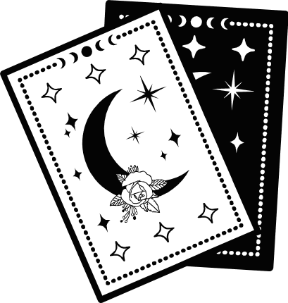 Mystical Tarot Card Free SVG File for Members – Halloween Moon and Stars Fortune SVG