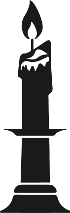 Burning Candle silhouette Free SVG File – clipart image