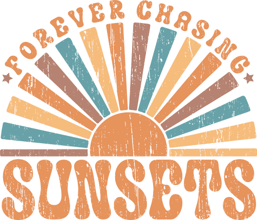 Forever Chasing Sunsets SVG design for tshirt - Free SVG File for Members