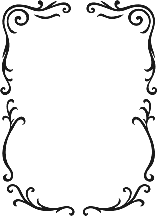 Vintage Swirly Border Frame - Free SVG File for Members