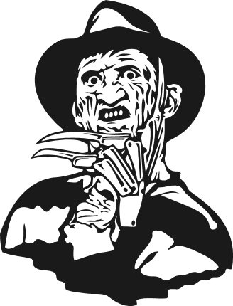 Creepy Horror Man with Hat and Claw Fingers Free SVG File for Members – Halloween sticker