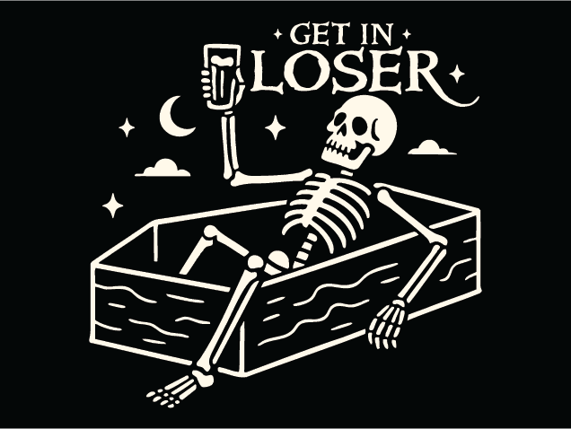 Get in Loser Free SVG File for Members – Funny Halloween tshirt design
