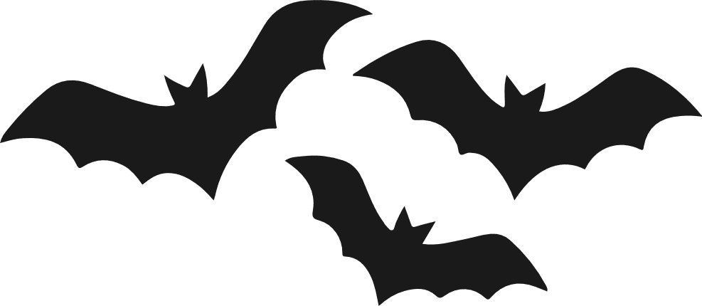 Halloween flying bat silhouette Free SVG File – spooky bird clipart image