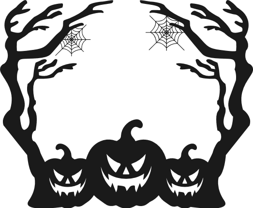 Haunted Trees and Pumpkins Free SVG File for Members – halloween wall sticker