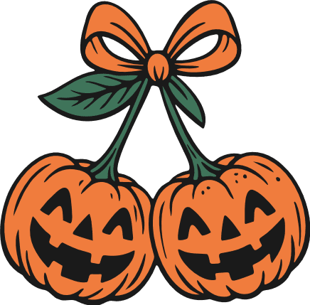 Spooky Pumpkins Tied Together with a Bow Free SVG File for Members – Halloween clipart