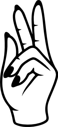 Woman Peace Hand Sign Free SVG File for Members – Victory Gesture clipart image