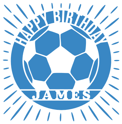 Happy Birthday, Soccer Ball Free SVG File for Members – Personalized Name Sports themed gift