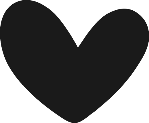 Doodle Heart silhouette Free SVG File – love symbol clipart image