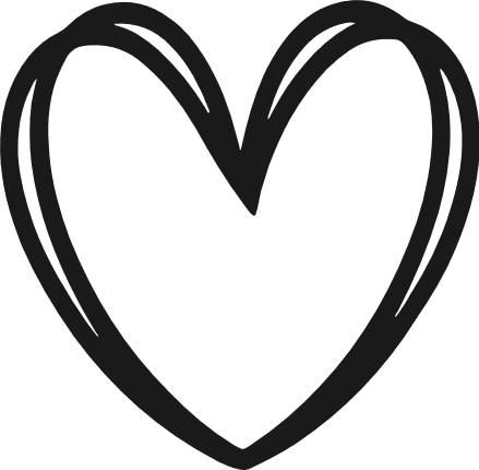 Double Heart outline Free SVG File – love symbol clipart image