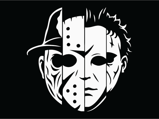 Scary Men Faces with Hat, Hockey Mask Free SVG File for Members – halloween sticker