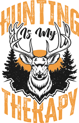 Hunting is My Therapy Free SVG File for Members – Funny tshirt design