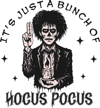 It’s Just A Bunch of Hocus Pocus Free SVG File for Members – Funny Halloween tshirt design