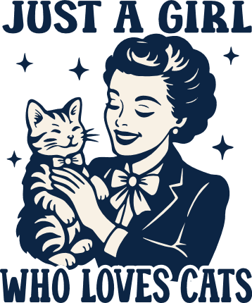 Just a Girl Who Loves Cats Free SVG File for Members – pet lover tshirt design