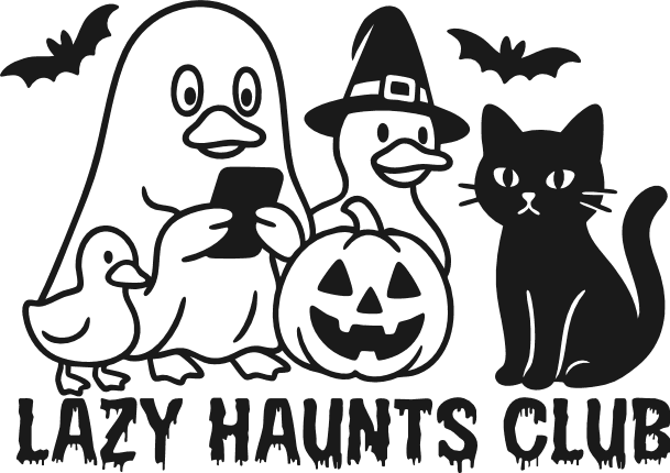 Lazy Haunts Club Free SVG File for Members – Funny Halloween tshirt design