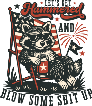Let’s Get Hammered and Blow Some Shit Up Free SVG File for Members – Funny, 4th of july