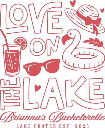 Love on the Lake Free SVG File for Members – Customized Name Bachelorette Party decor