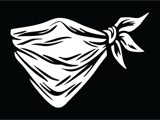 Bandana Mask Free SVG File – Cloth Mask with Knot clipart image