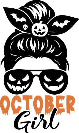 October Girl Free SVG File for Members – Funny Halloween tshirt design