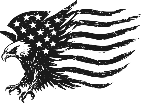 Distressed USA Flag Eagle Free SVG File for Members – Patriotic Flying Eagle Clipart