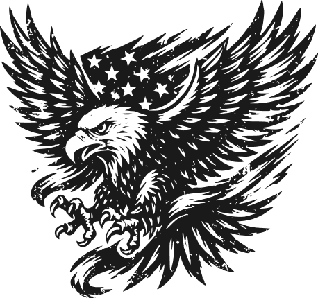 Distressed American Flag Eagle Free SVG File for Members – Patriotic Flying Eagle Clipart