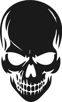 Skull silhouette Free SVG File for Members – Halloween Skull Clipart image
