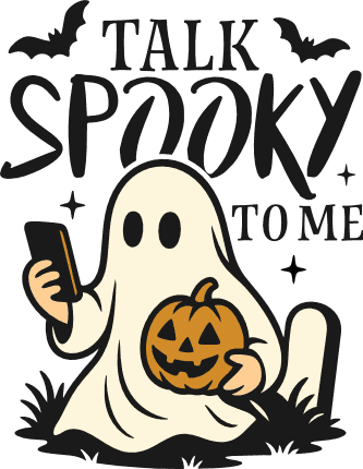 Talk Spooky To Me Free SVG File for Members – Funny Halloween tshirt design