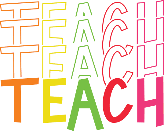 Teach, echo stacked text Free SVG File for Members – Teacher tshirt design
