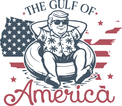The Gulf of America, Donald Trump Free SVG File for Members – political tshirt design