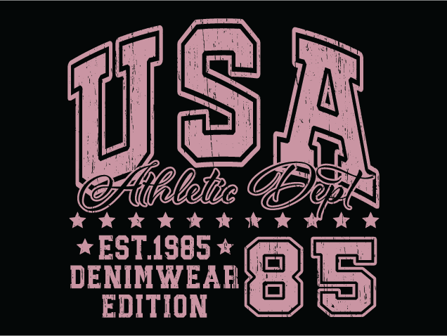 USA Athletic Dept, Denimwear Edition Free SVG File for Members – personalized sports tshirt design