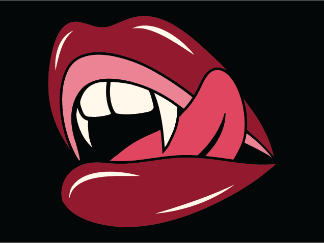 Vampire Lips with tongue out Free SVG File for Members – Halloween lips clipart