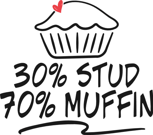 30% Stud, 70% Muffin Free SVG File for Members – Funny Birthday tshirt design