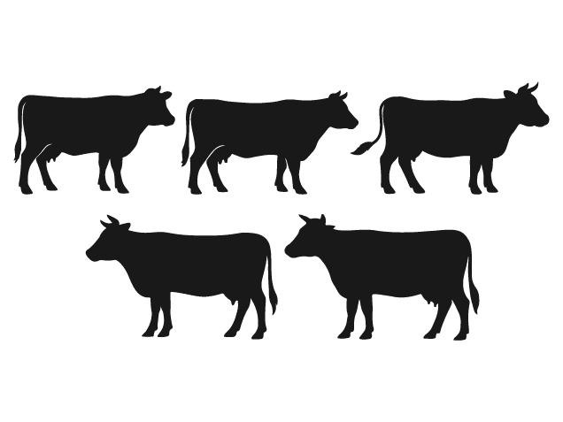 Cow silhouette Free SVG File Bundle for Members – Farm Animal Clipart image