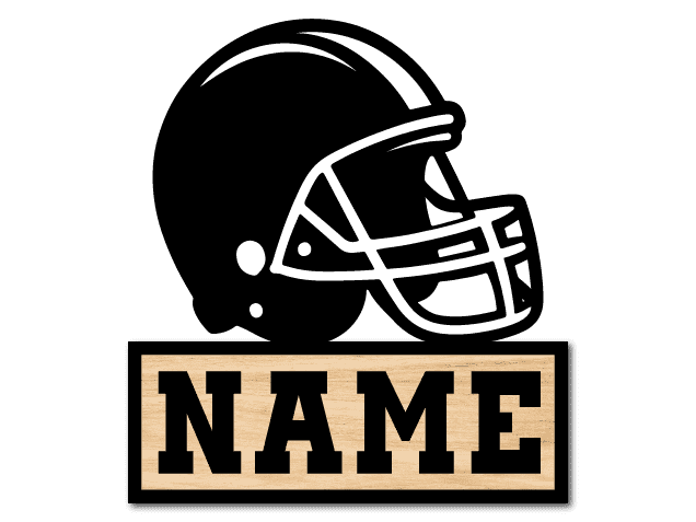 Football Helmet, Custom Name Free SVG File for Members – Personalized Sports SVG