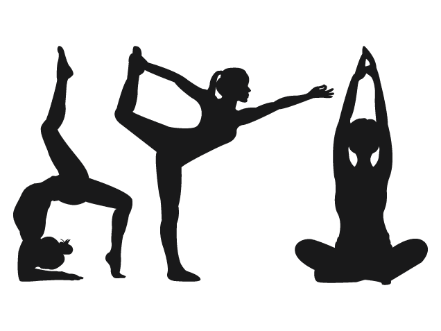 Woman Yoga poses silhouette Free SVG File Bundle for Members – Fitness Meditation clipart