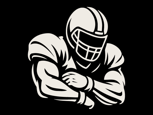 American Football Player with Crossed Arms Free SVG File for Members – Strong Athlete Clipart