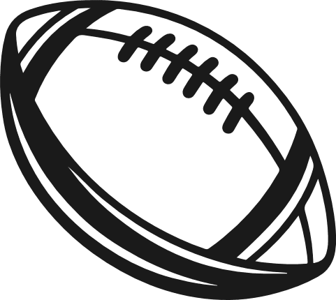 American Football ball outline Free SVG File – Sports Clipart image