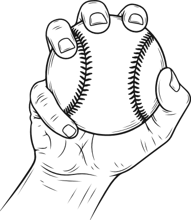 Hand holding a softball ball Free SVG File for Members – baseball clipart image