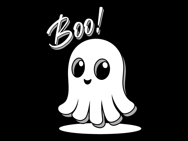 Boo, cute ghost Free SVG File for Members – Halloween tshirt design